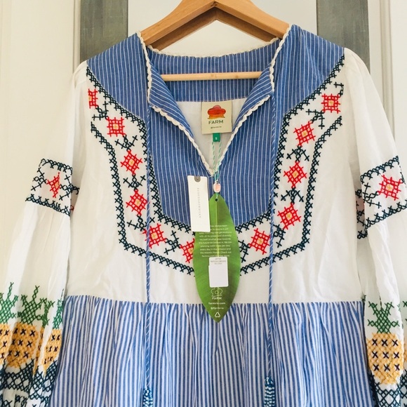 Farm Rio Pineapple Beach Maxi Dress Tropical Summer Maximalist - Picture 10 of 16